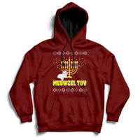 Meowzel Tov Black Cat Funny Hanukkah Chanukah Men Women Kids Hoodie - Wonder Print Shop