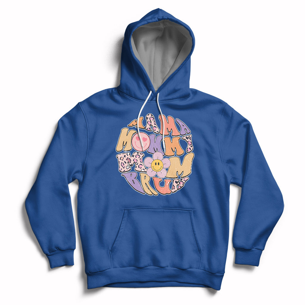 Mama Mommy Mom Bruh Mommy And Me Mother's Day Gifts Groovy Hoodie - Wonder Print Shop