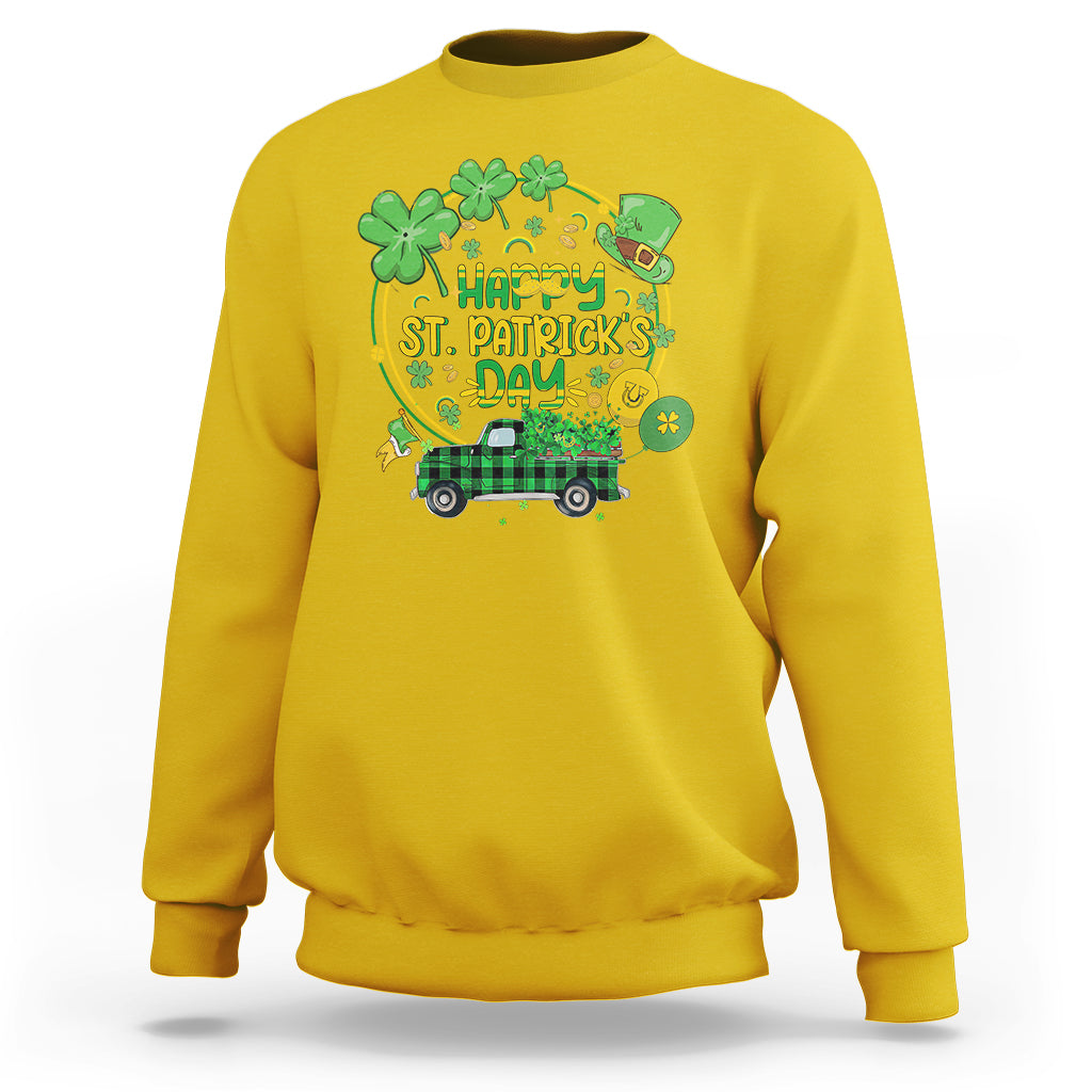Happy St.Patrick's Day Patty's Day Shamrocks Lucky Charm Sweatshirt - Wonder Print Shop
