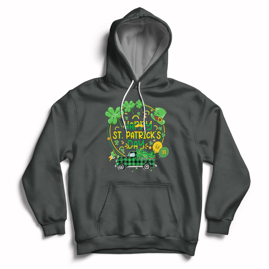 Happy St.Patrick's Day Patty's Day Shamrocks Lucky Charm Hoodie - Wonder Print Shop
