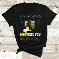 Meowzel Tov Black Cat Funny Hanukkah Chanukah Men Women Kids T Shirt - Wonder Print Shop