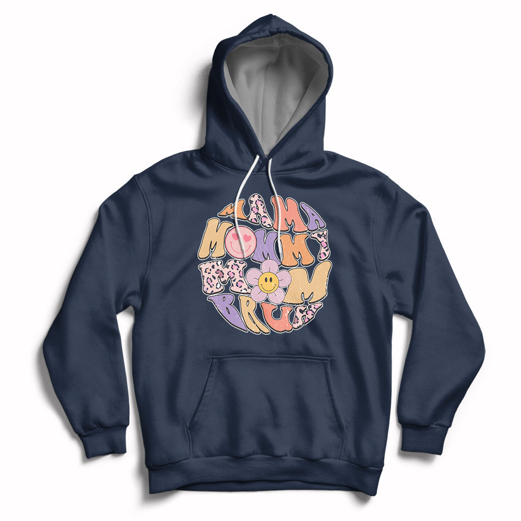 Mama Mommy Mom Bruh Mommy And Me Mother's Day Gifts Groovy Hoodie - Wonder Print Shop