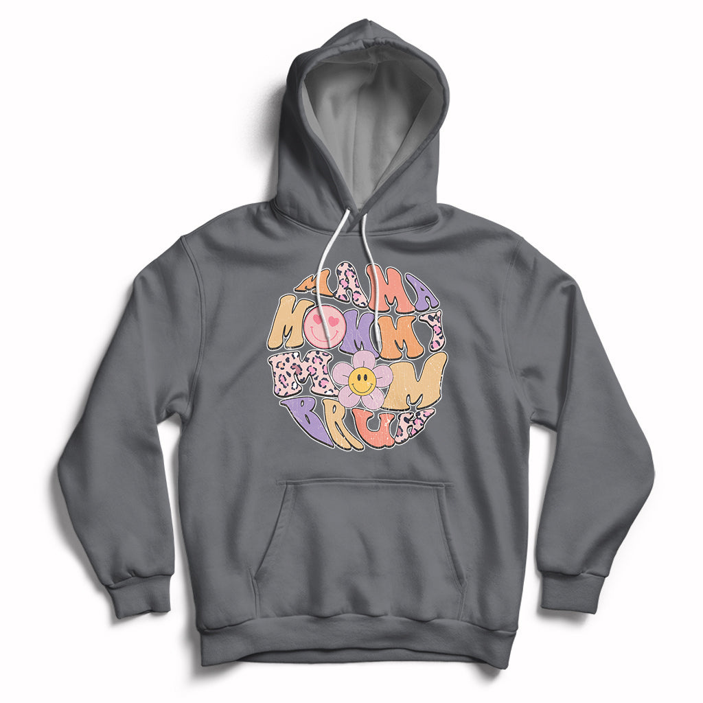 Mama Mommy Mom Bruh Mommy And Me Mother's Day Gifts Groovy Hoodie - Wonder Print Shop