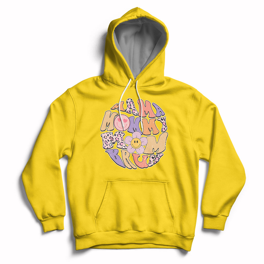 Mama Mommy Mom Bruh Mommy And Me Mother's Day Gifts Groovy Hoodie - Wonder Print Shop