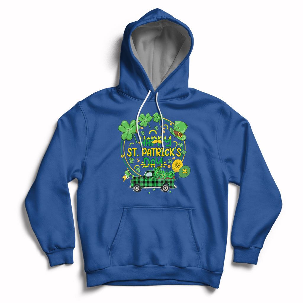 Happy St.Patrick's Day Patty's Day Shamrocks Lucky Charm Hoodie - Wonder Print Shop