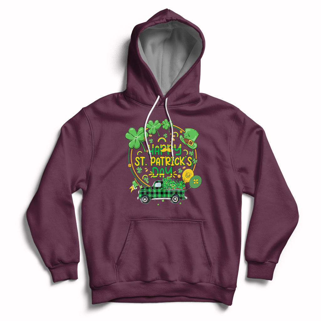 Happy St.Patrick's Day Patty's Day Shamrocks Lucky Charm Hoodie - Wonder Print Shop