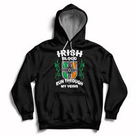 Black pullover hoodie with front graphic and kangaroo pocket, drawstring hood