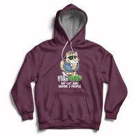 Maroon cat graphic hoodie with drawstring hood and front kangaroo pocket