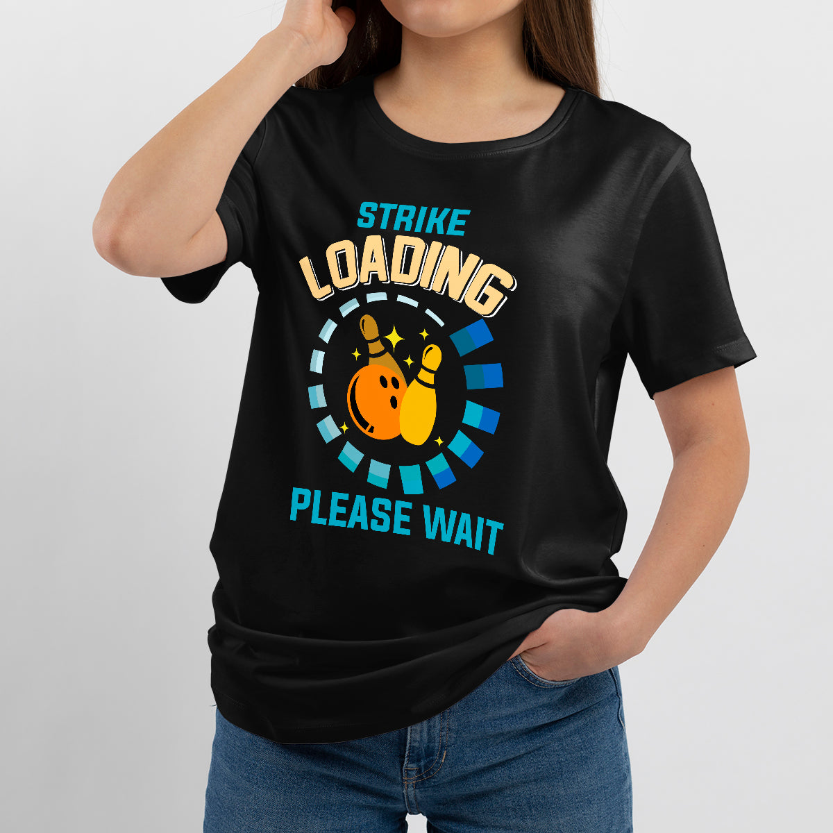 Bowling Game Funny Strike Loading Please Wait, Bowling Game T Shirt - Wonder Print Shop