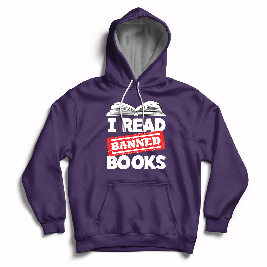 I Read Banned Books Readers Reading I'm With The Banned Hoodie - Wonder Print Shop