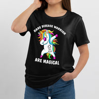 Rare Disease Warrior Are Magical Funny Unicorn Zebra Ribbon, Awareness T Shirt - Wonder Print Shop