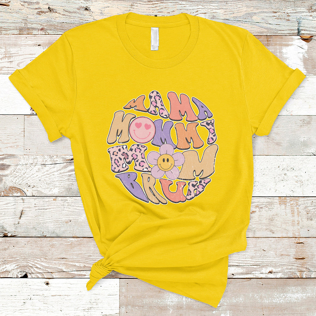 Mama Mommy Mom Bruh Mommy And Me Mother's Day Gifts Groovy T Shirt - Wonder Print Shop