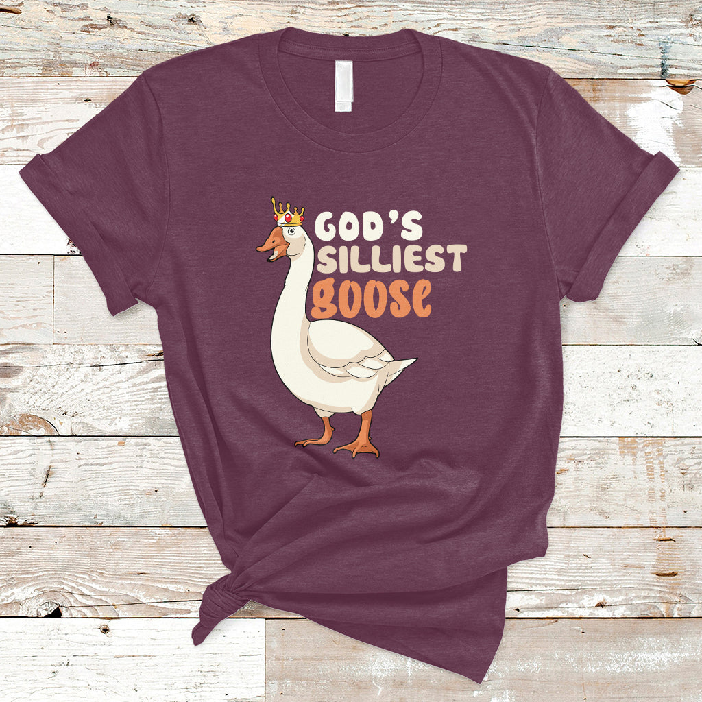 Gods Silliest Goose Funny Duck Quotes T Shirt - Wonder Print Shop