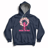 Grl Pwr Break The Bia Floral Raised Fist Feminist Womens Day Hoodie - Wonder Print Shop