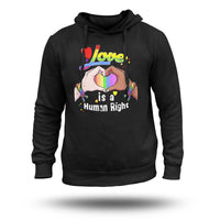 Love is A Human Right LGBTQ Rainbow Heart Gay Pride, LGBT Hoodie - Wonder Print Shop