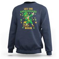 Let The Shenanigans Begin St Patricks Day Dabbing Leprechaun Sweatshirt - Wonder Print Shop