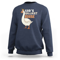 Gods Silliest Goose Funny Duck Quotes Sweatshirt - Wonder Print Shop