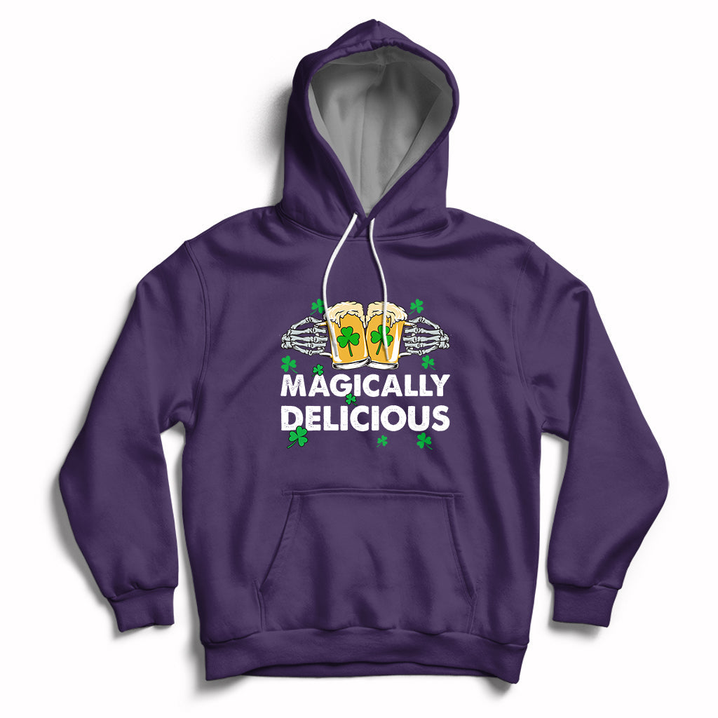 Magically Delicious St Patricks Day Skeleton Charms Shmarock Hoodie - Wonder Print Shop