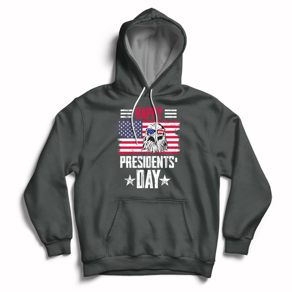 Happy Presidents' Day American Patriots Eagle US Flag Pride Hoodie - Wonder Print Shop