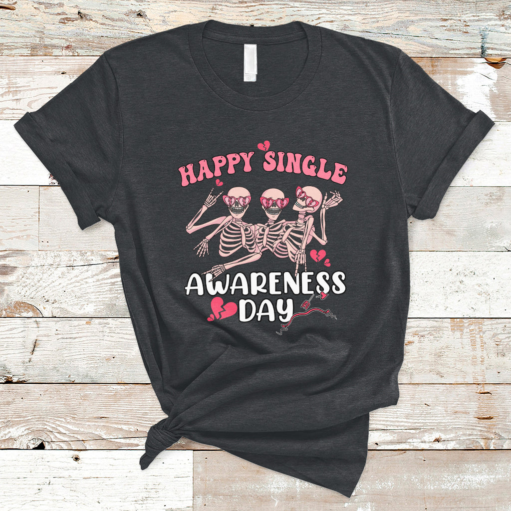 Happy Singles Awareness Day Galentine's Gang Anti Valentines T-Shirt - Wonder Print Shop