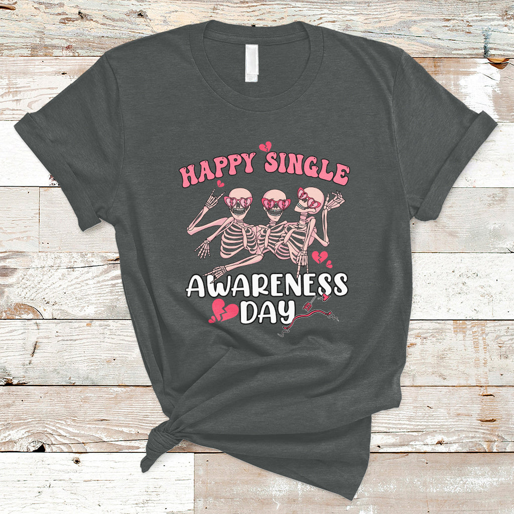 Happy Singles Awareness Day Galentine's Gang Anti Valentines T-Shirt - Wonder Print Shop