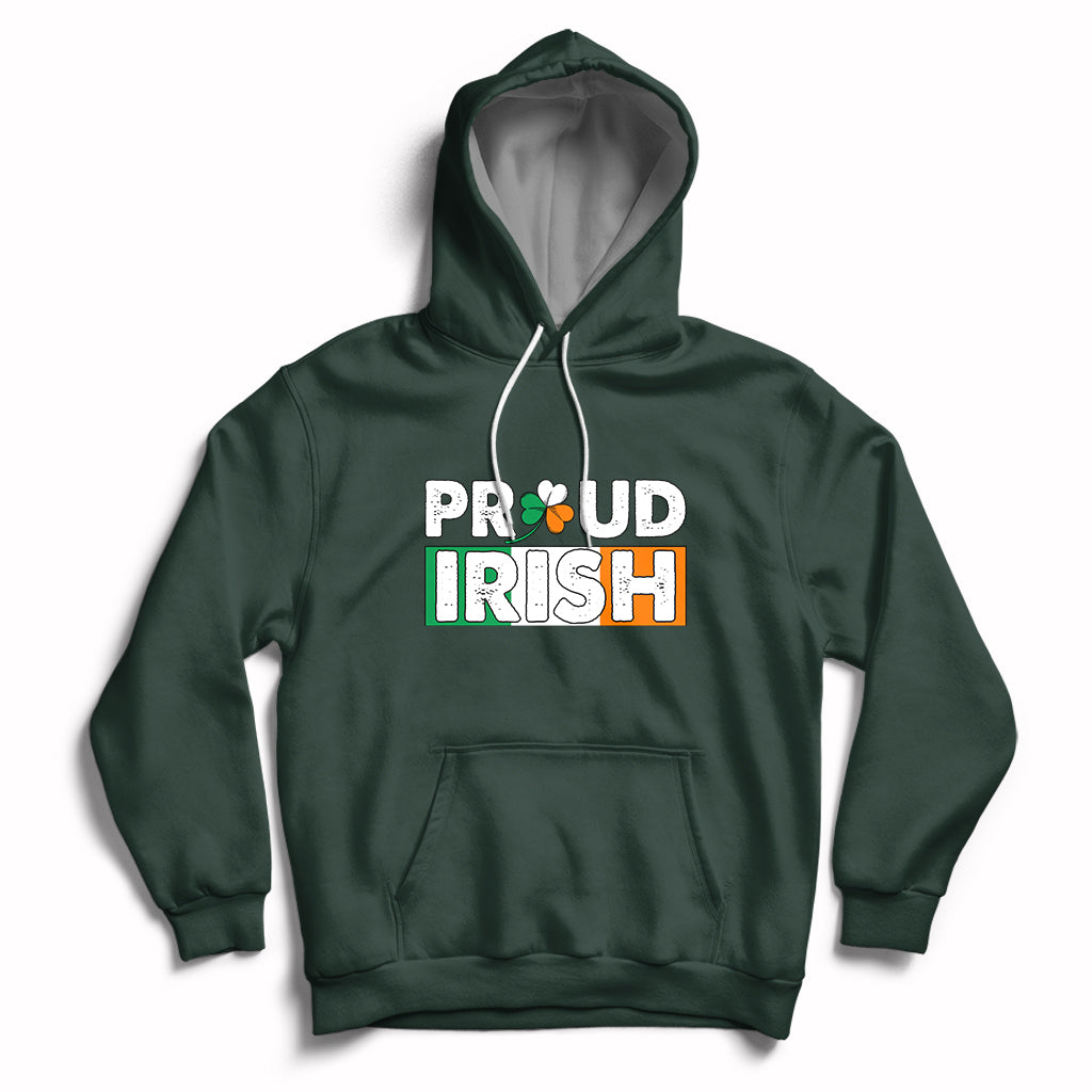 Proud Irish St. Patrick's Day Shamrock Lucky Charm Hoodie - Wonder Print Shop