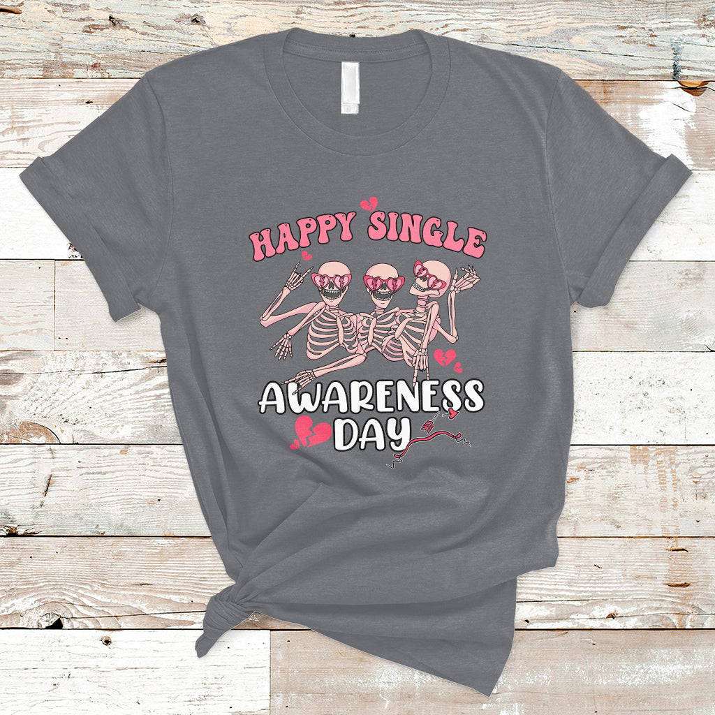 Happy Singles Awareness Day Galentine's Gang Anti Valentines T-Shirt - Wonder Print Shop