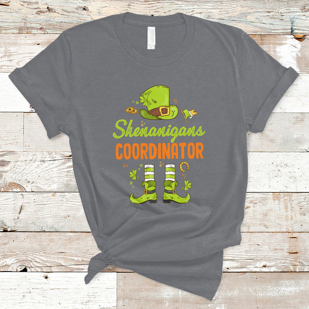 Shenanigans Coordinator St Patrick's Day Gnomes Green Proud T-Shirt - Wonder Print Shop