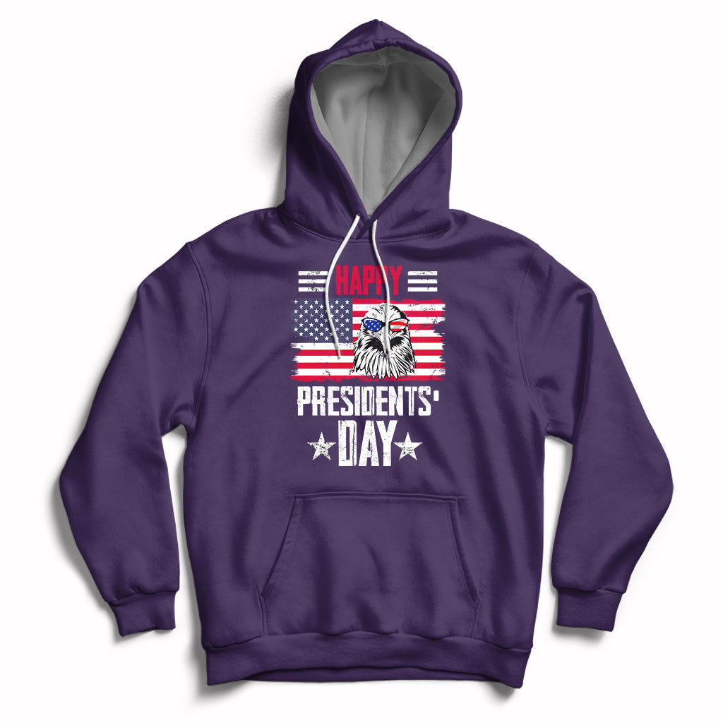 Happy Presidents' Day American Patriots Eagle US Flag Pride Hoodie - Wonder Print Shop