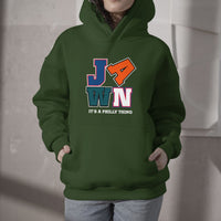 Green Philadelphia fan hoodie with front JA WN graphic and “IT’S A PHILLY THING” text