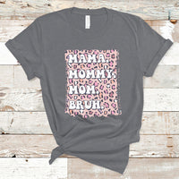 Mama Mommy Mom Bruh Mommy And Me Pink Leopard Mother's Day Gifts T Shirt - Wonder Print Shop