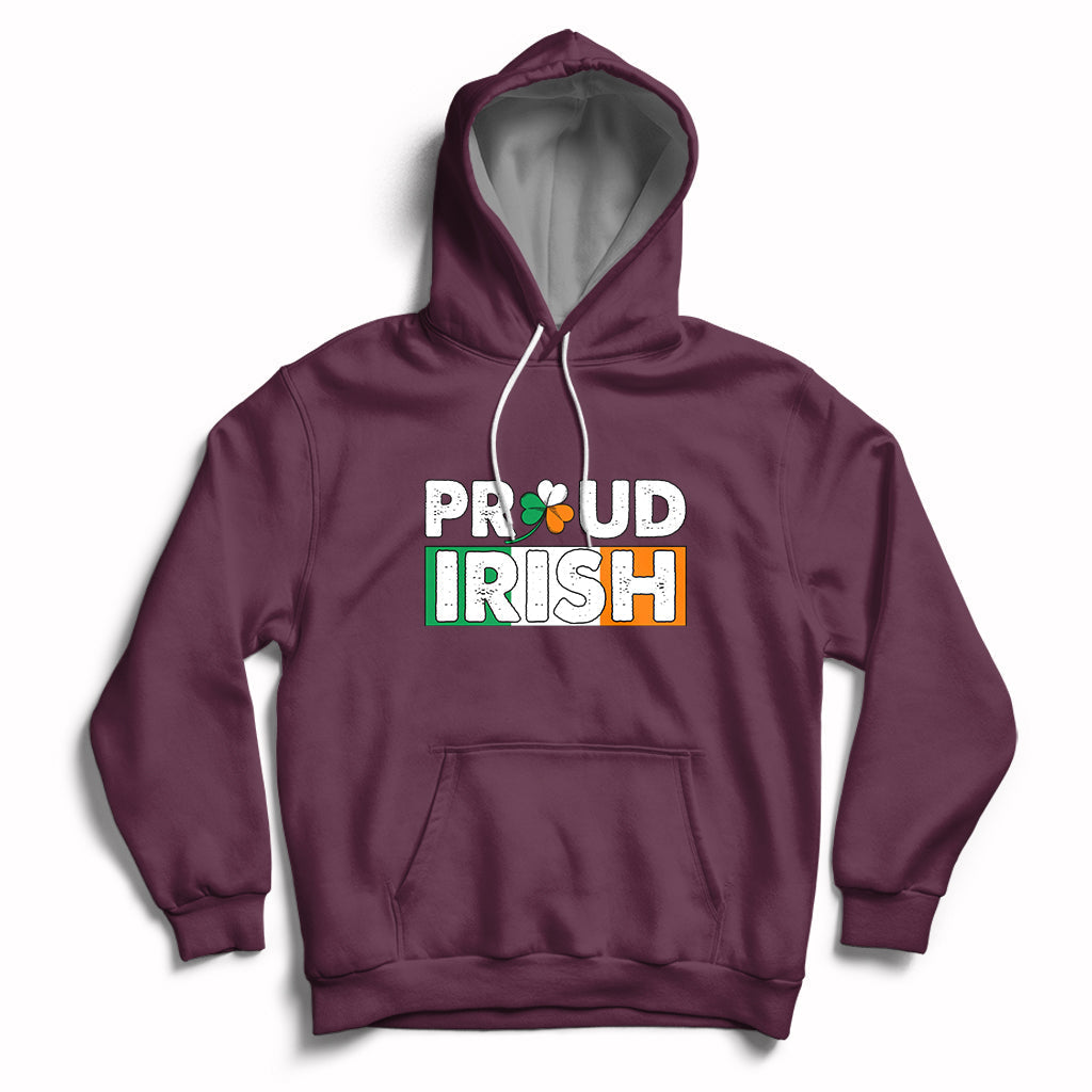 Proud Irish St. Patrick's Day Shamrock Lucky Charm Hoodie - Wonder Print Shop