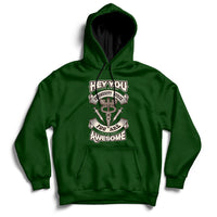Forest green nurse-themed hoodie with front graphic, pullover hood and drawstrings