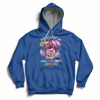 Womens This Is What An Amazing Mom Looks Like Messy Bun Funny Mother's Day Gift Hoodie - Wonder Print Shop