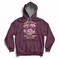 Womens This Is What An Amazing Mom Looks Like Messy Bun Funny Mother's Day Gift Hoodie - Wonder Print Shop