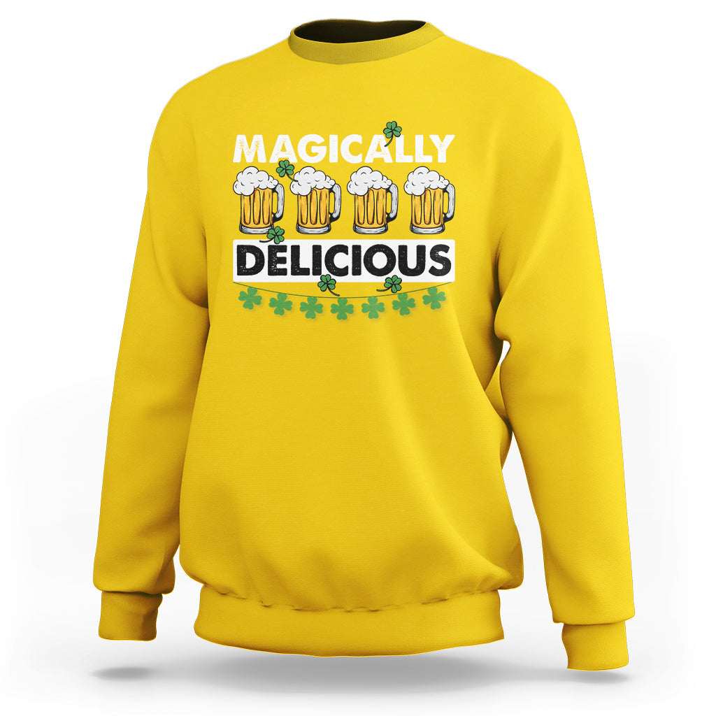 Magically Delicious St Patrick's Day Charm Beers Drinking Sweatshirt - Wonder Print Shop