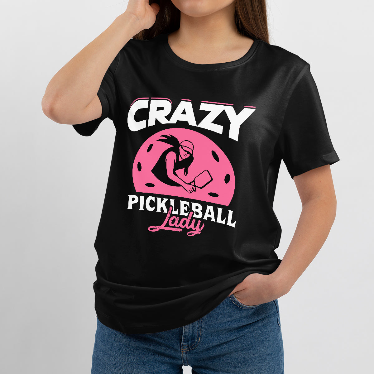 Crazy Pickleball Lady Cool Pickleball for Women, Pickleball T Shirt - Wonder Print Shop