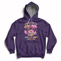 Womens This Is What An Amazing Mom Looks Like Messy Bun Funny Mother's Day Gift Hoodie - Wonder Print Shop