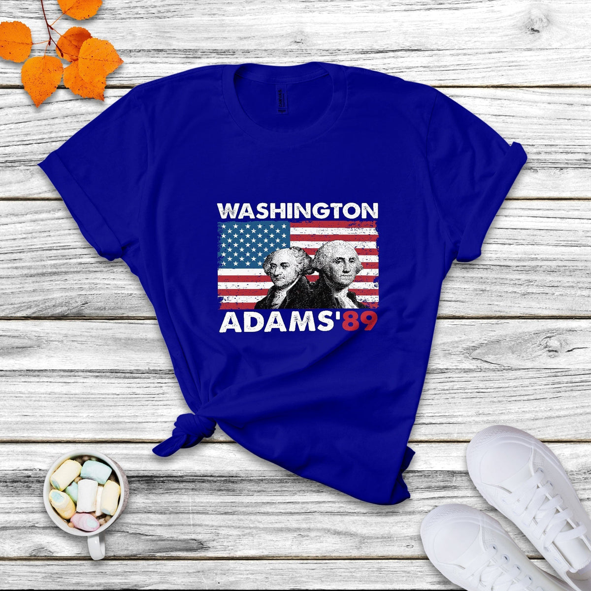 Washington Adams 1789 American Patriots Presidents Day US History US Pride Political T Shirt - Wonder Print Shop