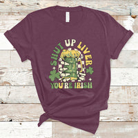 Beer Drinking Saint Patricks Shut Up Liver You're Irish T-Shirt - Wonder Print Shop