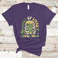 Beer Drinking Saint Patricks Shut Up Liver You're Irish T-Shirt - Wonder Print Shop