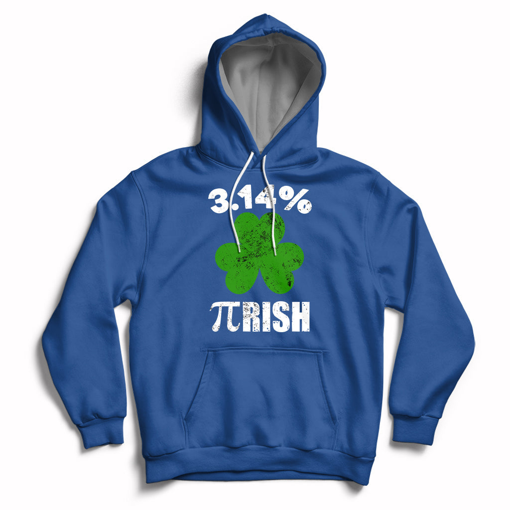 Pi Day St. Patrick's 3.14% Irish Funny Pirish Math Number Pi Hoodie - Wonder Print Shop