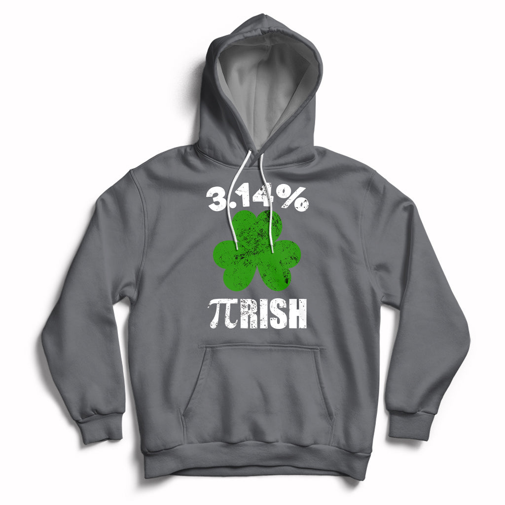 Pi Day St. Patrick's 3.14% Irish Funny Pirish Math Number Pi Hoodie - Wonder Print Shop