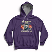 Drinking Like Lincoln 4th of July Abraham American Flag Hoodie - Wonder Print Shop
