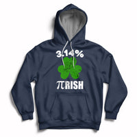 Pi Day St. Patrick's 3.14% Irish Funny Pirish Math Number Pi Hoodie - Wonder Print Shop