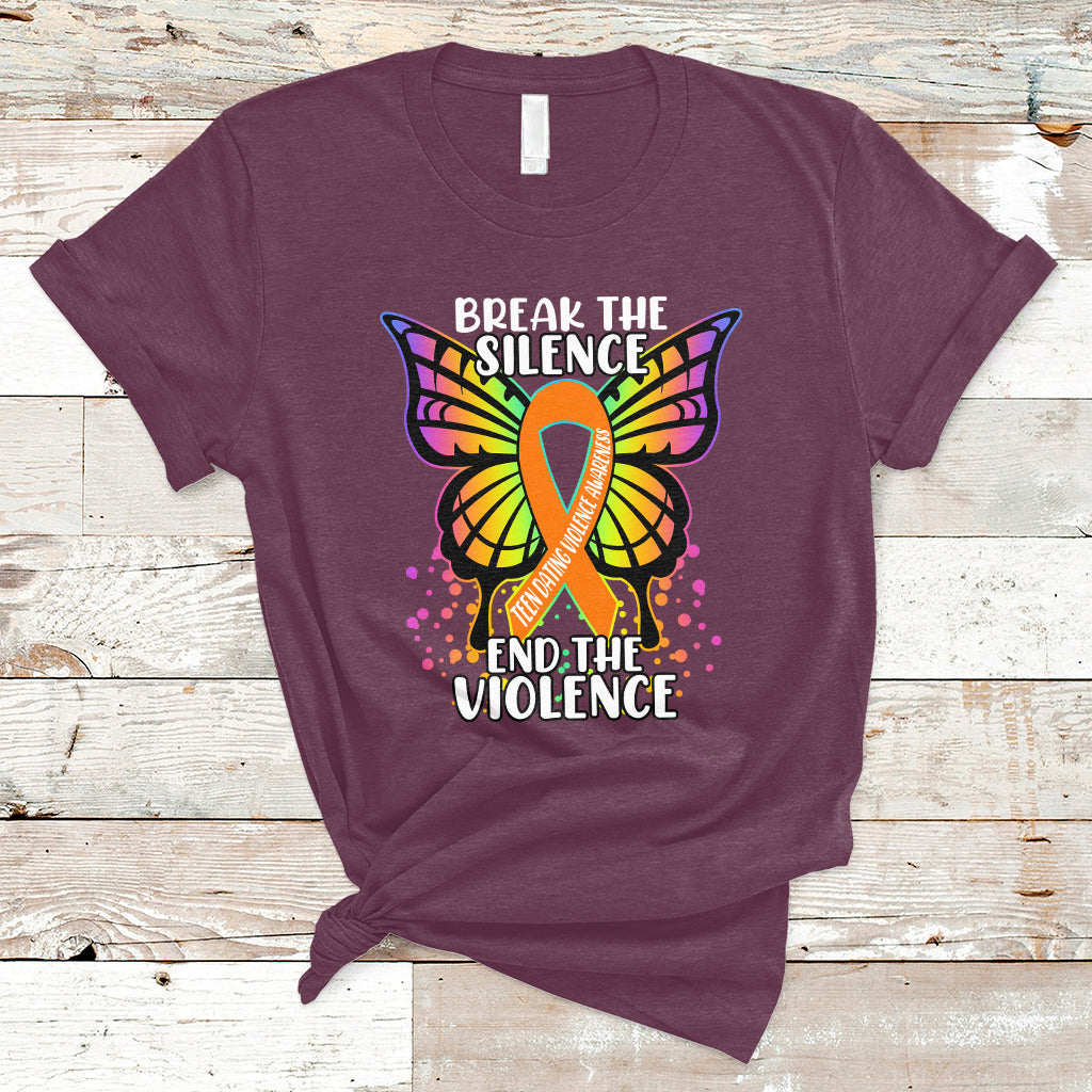 Break The Silence End The Violence Teen Dating Violence T-Shirt - Wonder Print Shop