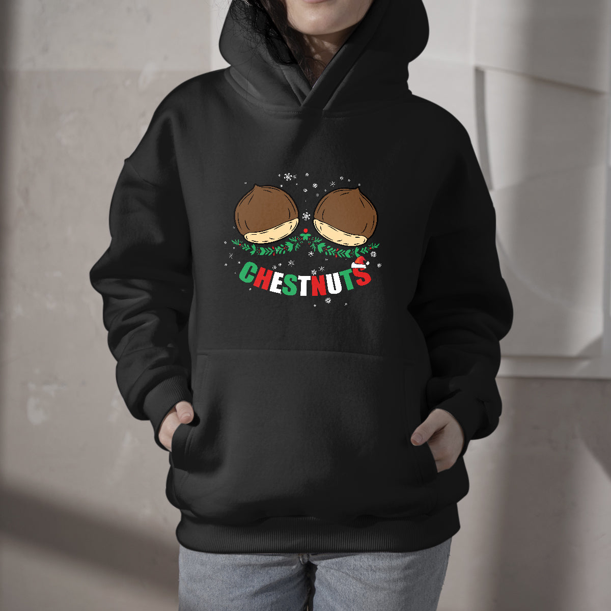 Chestnuts Christmas Holiday Matching Couple Chestnuts, Christmas Hoodie - Wonder Print Shop