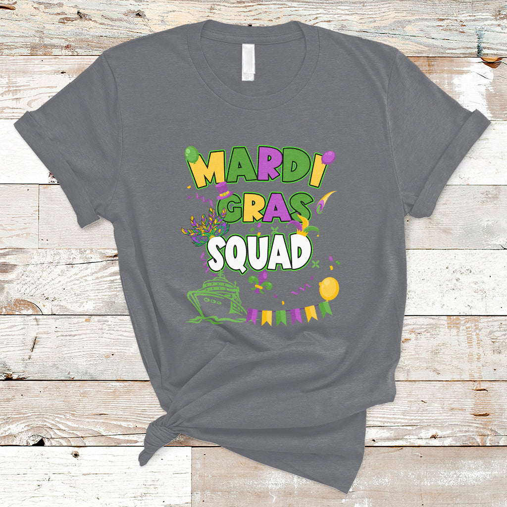 Mardi Gras Squad Matching Group Family Vacation Party T Shirt - Wonder Print Shop