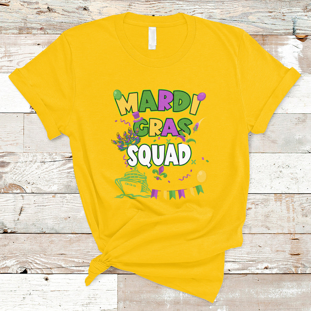 Mardi Gras Squad Matching Group Family Vacation Party T Shirt - Wonder Print Shop