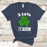 Pi Day St. Patrick's 3.14% Irish Funny Pirish Math Number Pi T Shirt - Wonder Print Shop